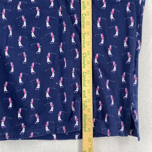 POLO RALPH LAUREN Shirt Men L Golf Polo All Over Print Golfer Cotton Jersey Blue - Picture 14 of 15